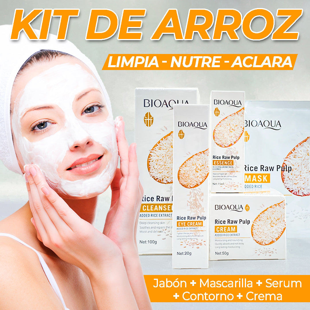 COMBO DE ARROZ X 5 PRODUCTOS CON CREMA HIDRATANTE